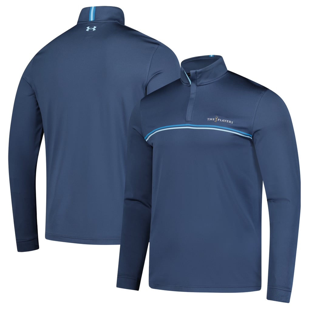  THE PLAYERS Under Armour Drive Chest Stripe Quarter-Zip Pullover - Blue